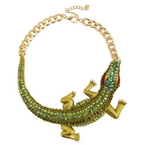 Fashion Accessories Exaggerated Necklace Diamonds Noble Crocodile Clavicle Chain Necklace
