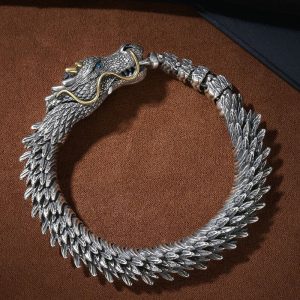 Collection Of Vintage Style Handcrafted Silver Bracelet Men's And Women's Leading Keel Chain Powerful Fashion Personality Senior Accessories